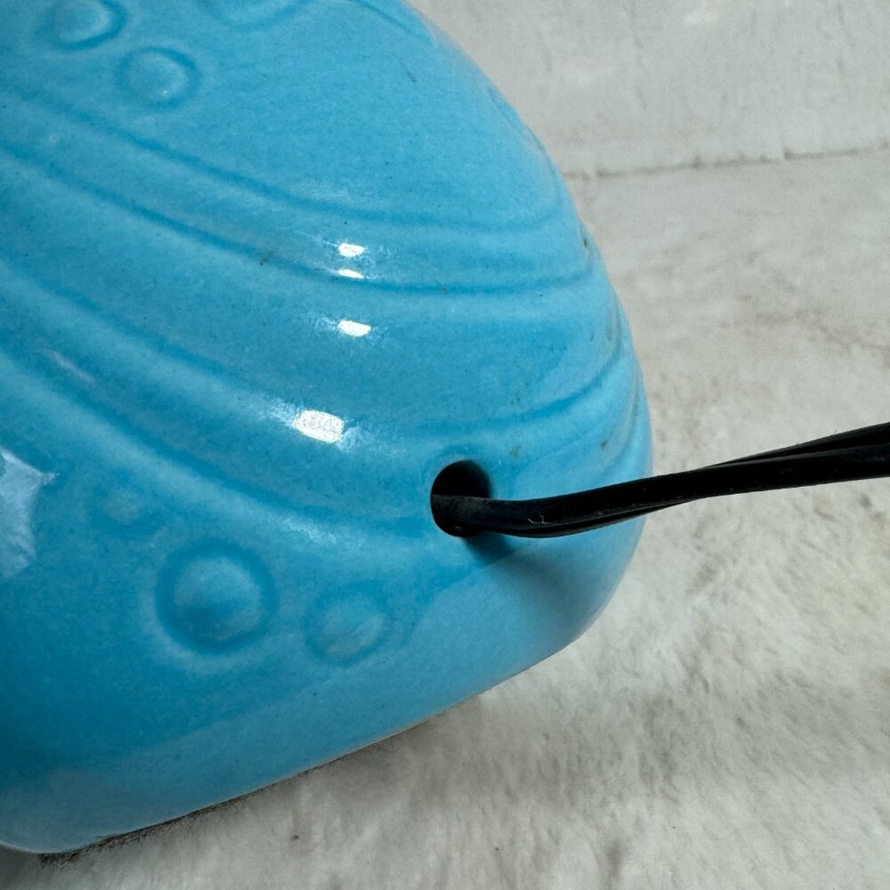 Disney Vintage Little Mermaid Lamp Blue Ceramic 1989 Base only no Shade - Picture 8 of 10